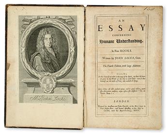 LOCKE, JOHN. An Essay concerning Humane Understanding . . . Fourth Edition.  1700